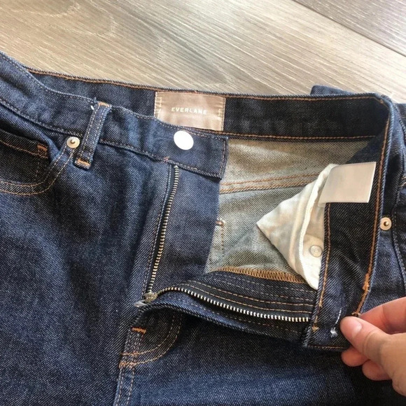 Everlane Dark Wash Denim High Rise Skinny Ankle Size 26 - Picture 8 of 11